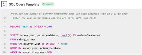 Sql Query Template
