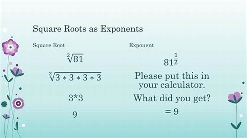 Square Root In Exponent Form