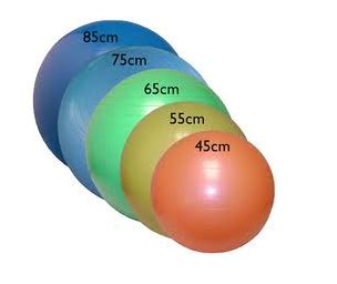 Stability Ball Sizes Chart