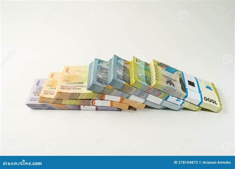 Stack of Indonesian Rupiah banknotes