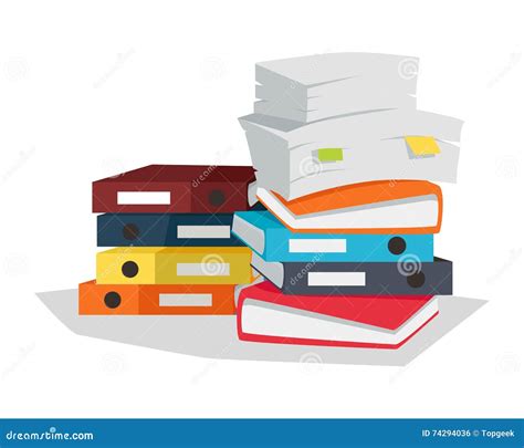 Stack of documents illustration