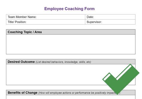 Staff Coaching Template