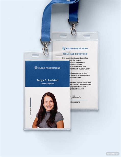 Staff Id Template