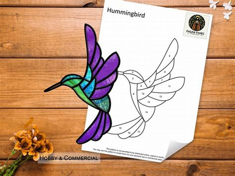 Stained Glass Hummingbird Pattern