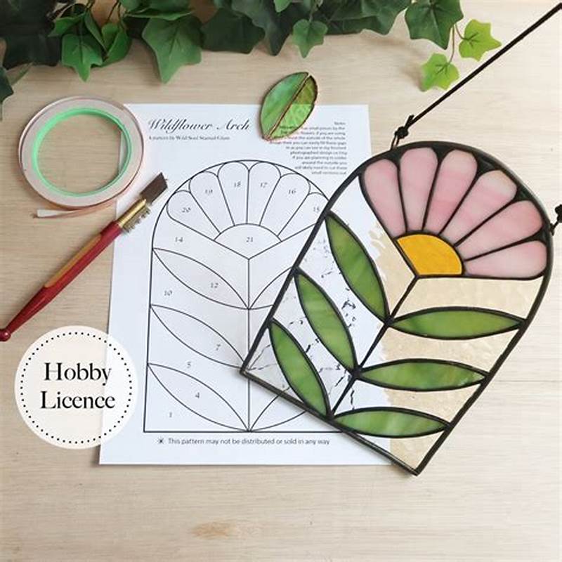 Stained Glass Simple Flower Pattern