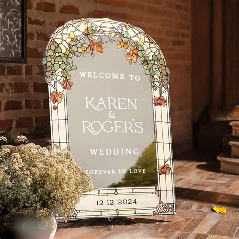 Stained Glass Wedding Sign Template