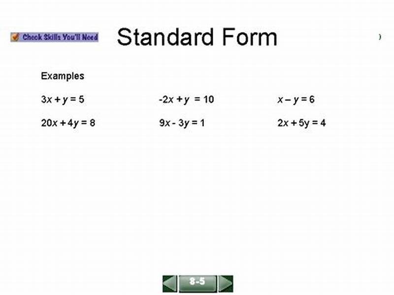 Standard Form Math Examples