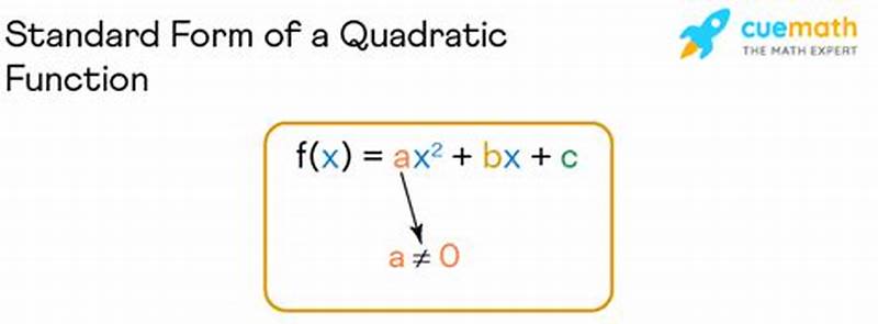 Standard Form Of A Quadratic Function Examples