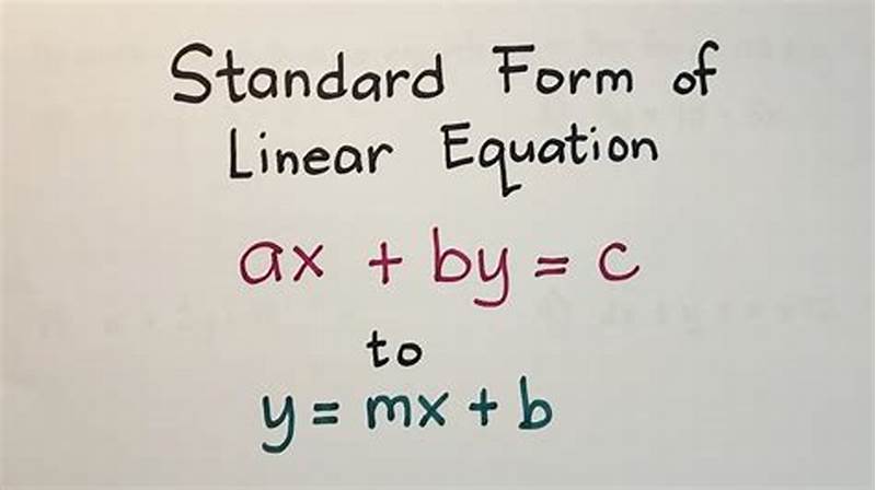 Standard Form With Two Variables