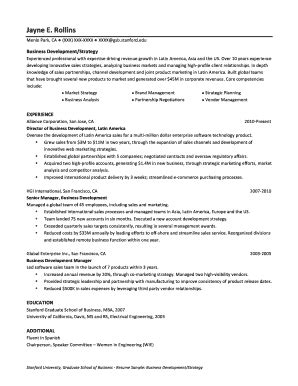 Stanford Resume Templates