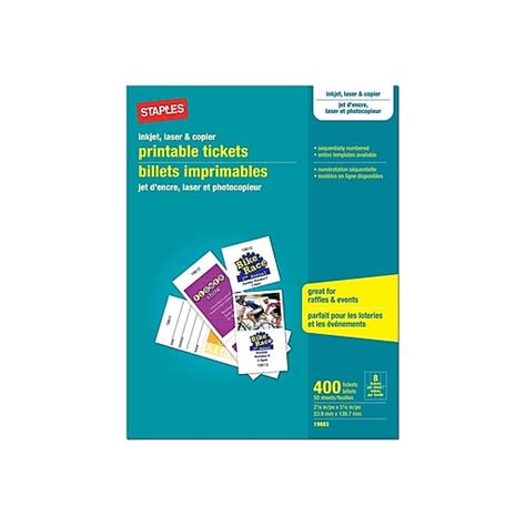 Staples Ticket Template
