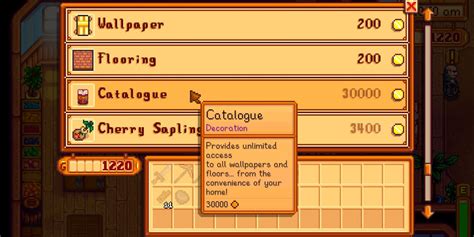 Stardew Valley How To Use Catalogue