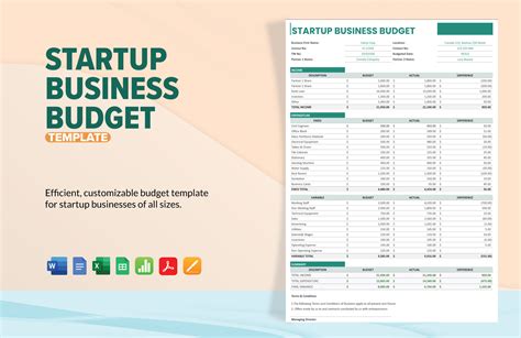 Startup Budget Template