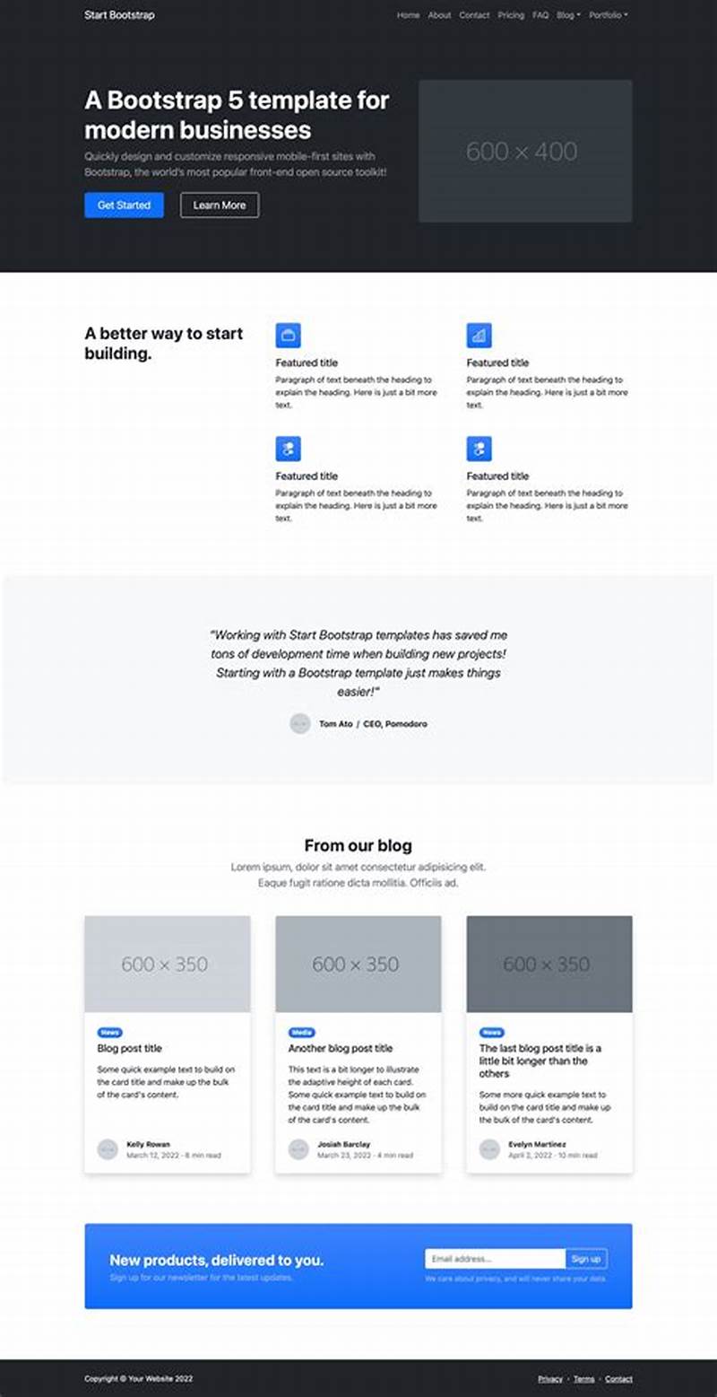 Startup Fast Simple Bootstrap Template