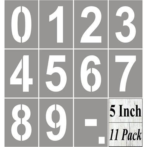 Stencil Printable Numbers