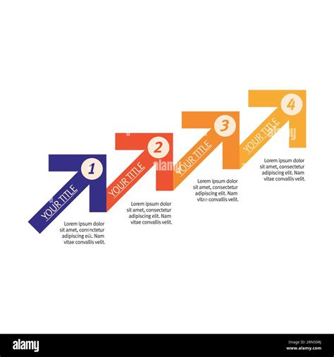 Steps illustration with arrows