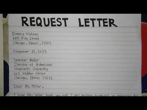 Steps to write assignment request letter