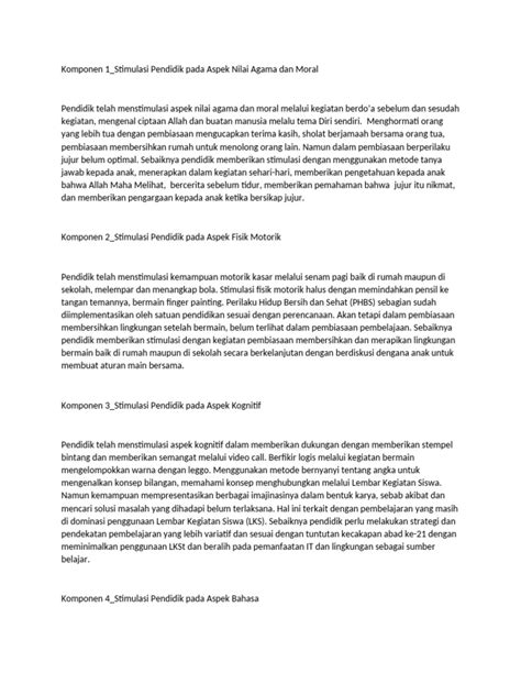 Stimulasi dalam Pendidikan