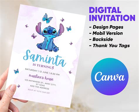 Stitch Invitation Template Free