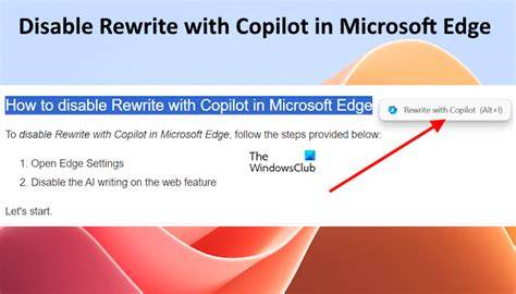 Stop Edge's Copilot Rewrite Pop-up