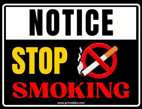Stop smoking sign