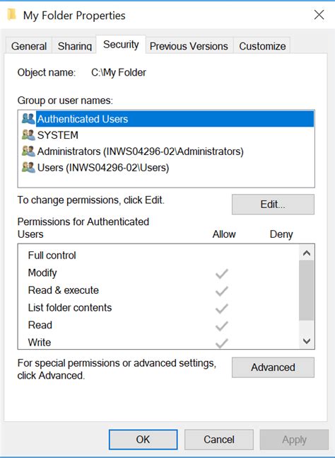 Storage Permissions Windows 1.0