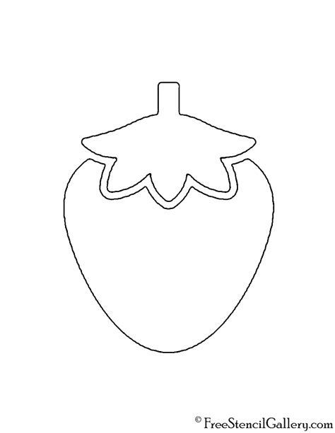 Strawberry Stencil Printable