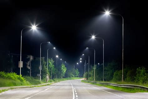Street lights at night