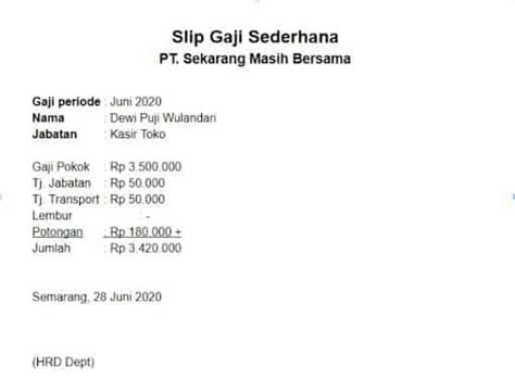 Struk Gaji