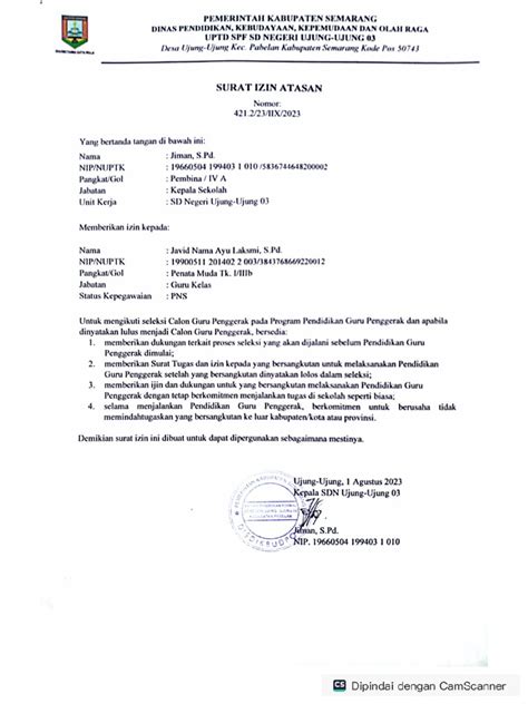 Struktur Surat Izin