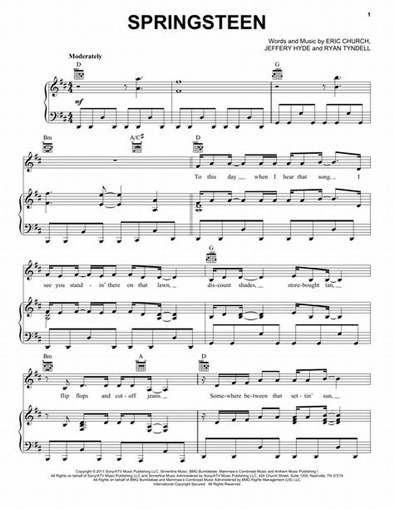 Strumming Pattern For Springsteen By Eric Church