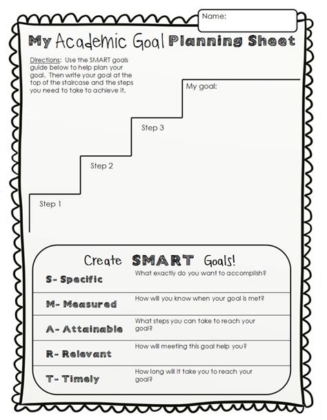 Student Goal Setting Template