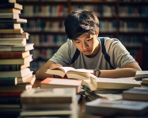 Student studying hard