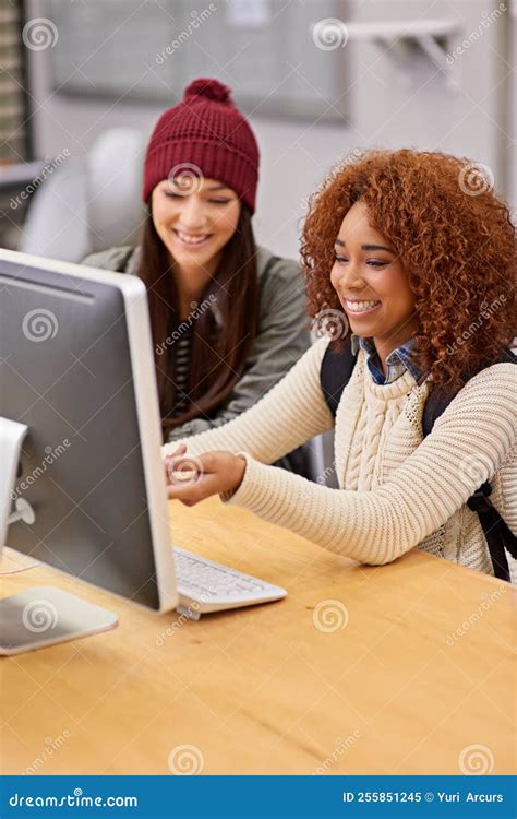 Students studying together online