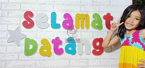 Styrofoam Selamat Datang Warna-Warni