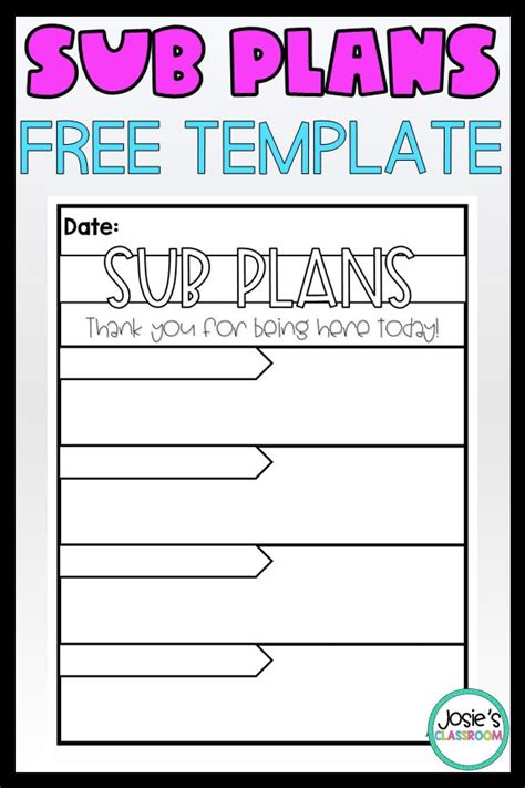Sub Plan Template