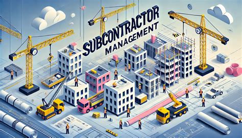 Subcontractor work on construction site