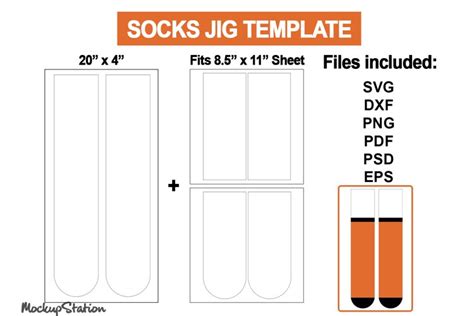 Sublimation Socks Template