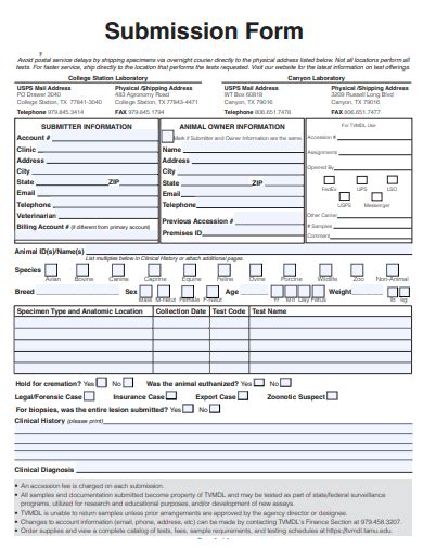 Submission Form Template