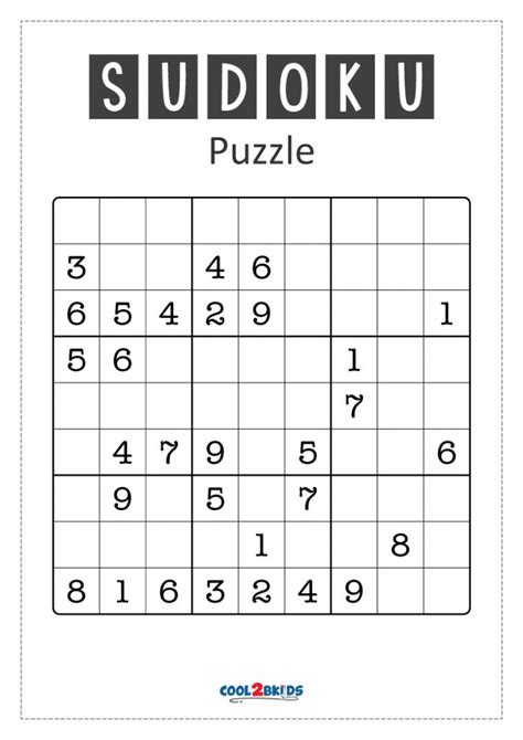 Sudoku Free Printable Medium