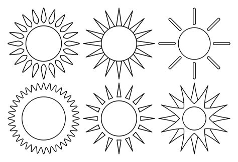 Sun Cutout Template