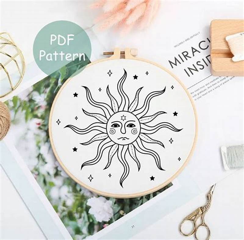 Sun Embroidery Pattern