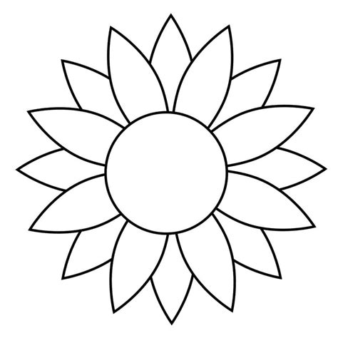 Sunflower Template Free