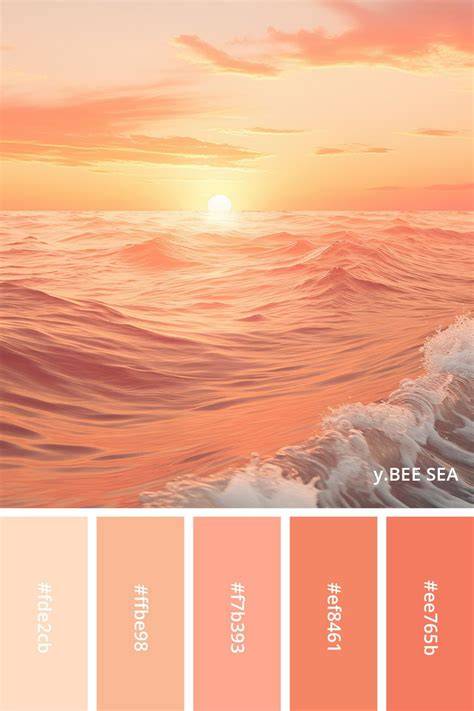 Sunset Peach Color