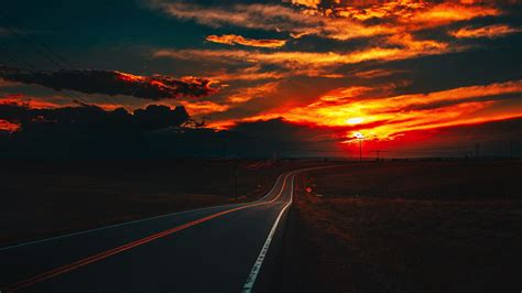 Sunset Road Wallpaper