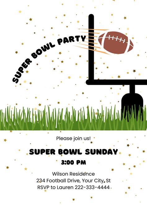 Super Bowl Invitation Template