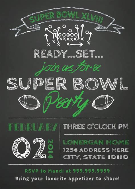 Super Bowl Invitations Templates