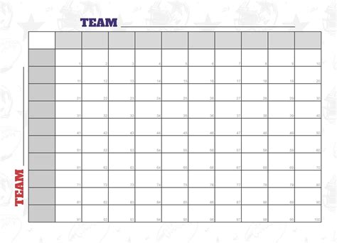 Superbowl Grid Template