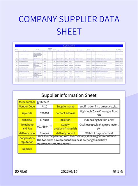 Informasi Penjual (Supplier Information)