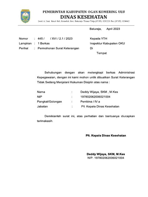 Surat Dinas PDF